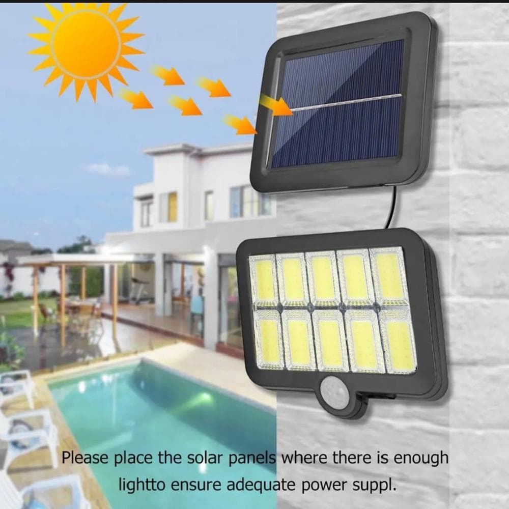 Solar Wall Light with Motion Sensor Black ABS