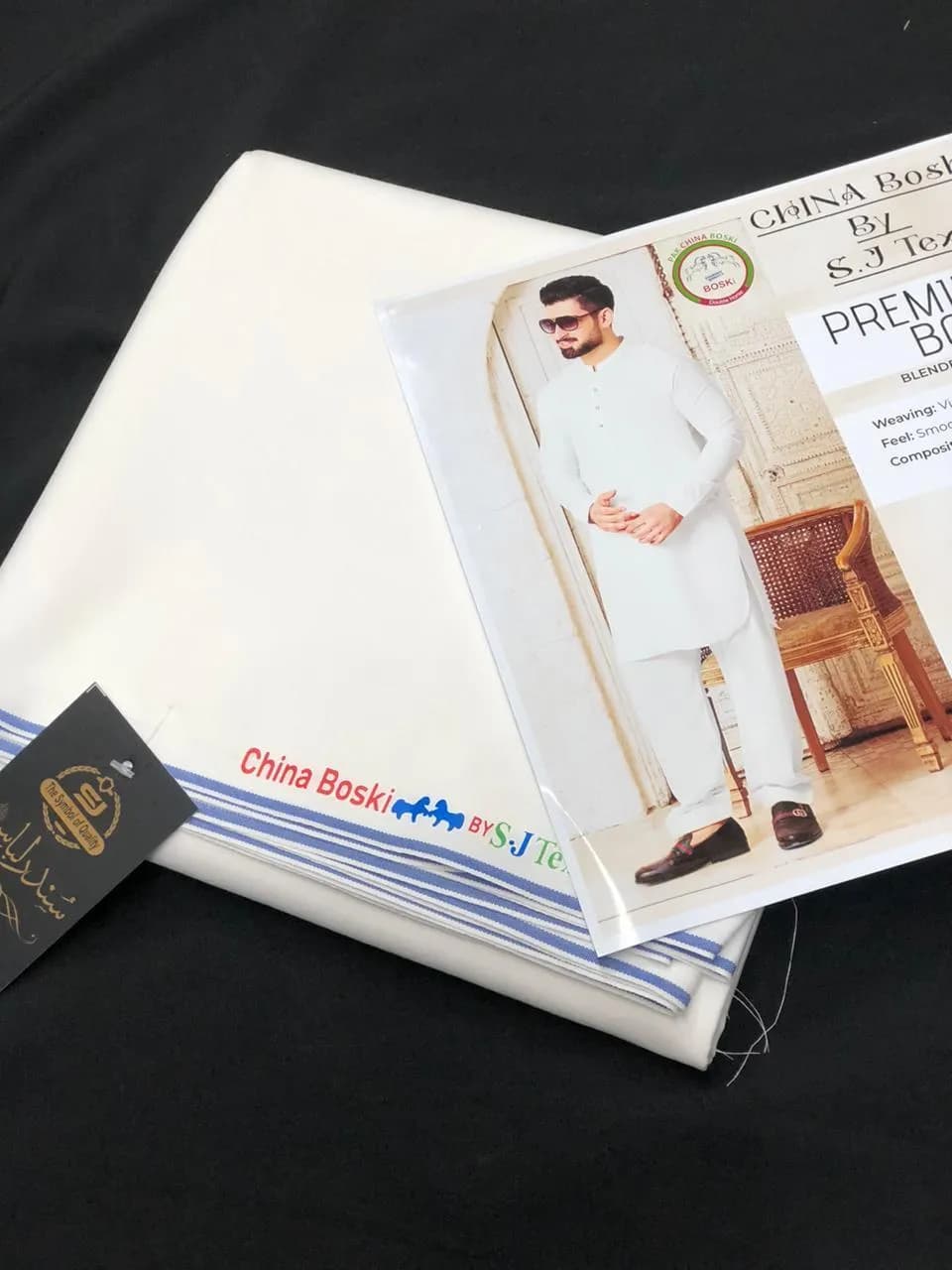 Men's Unstitched Suit White China Best of Pakistan Premium