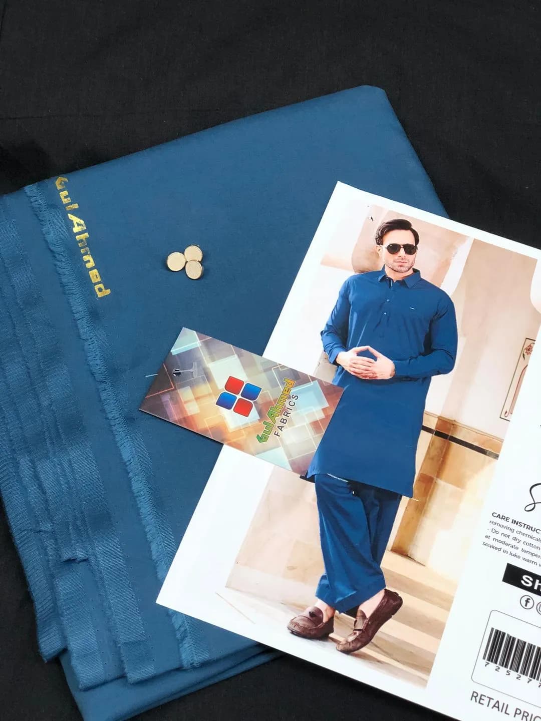 Men's Unstitched Blue Suit with 1.5Yards Fabric