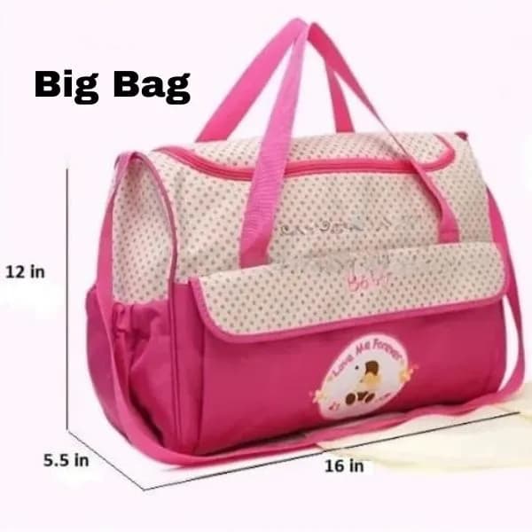 Unisex Large Baby Bag Pink 16x12 In