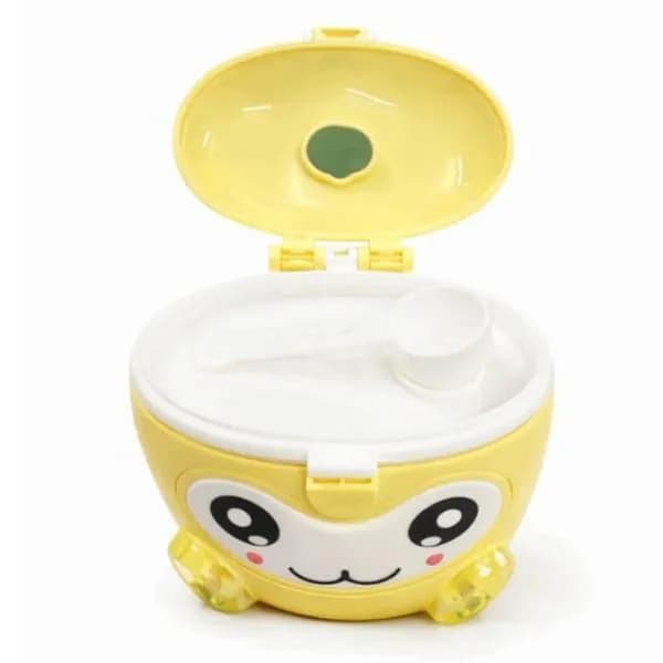 Yellow Apple Shape Milk Container with Cute Face