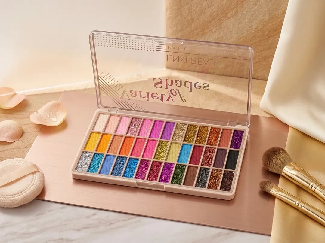Elevate Your Look with Colorful Matte & Glitter Eyeshadow Palette