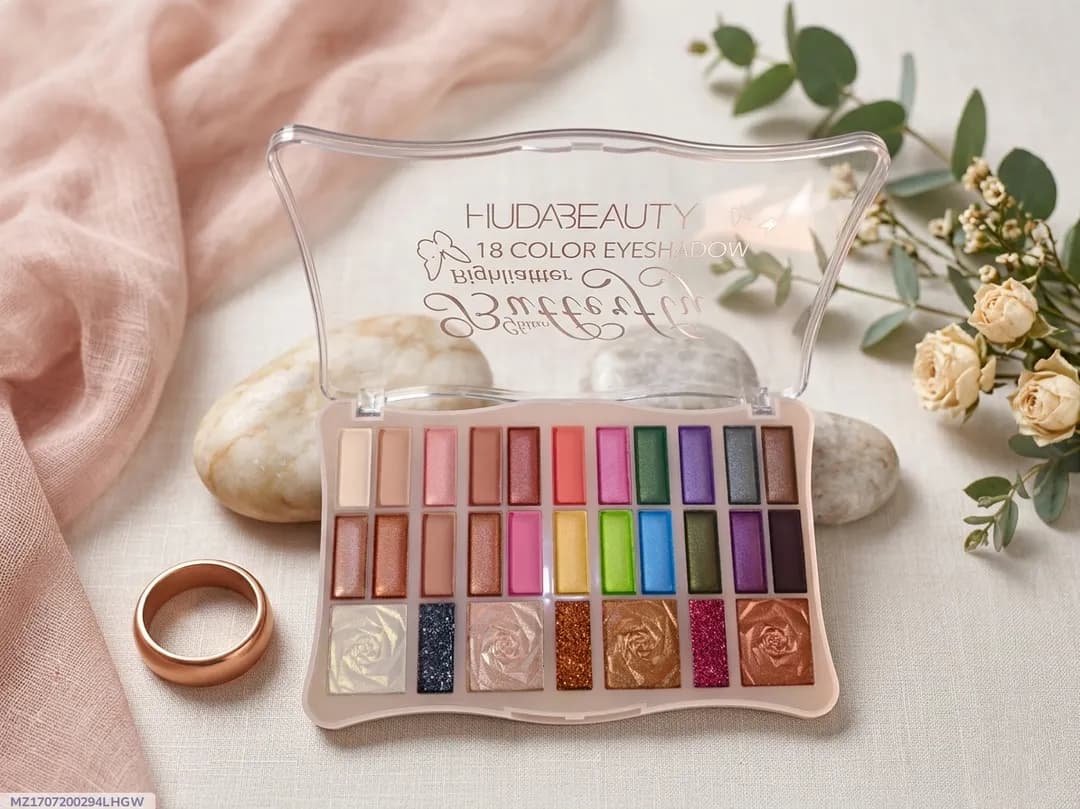 Huda Beauty Matte Glitter Eyeshadow Palette 16 Colors