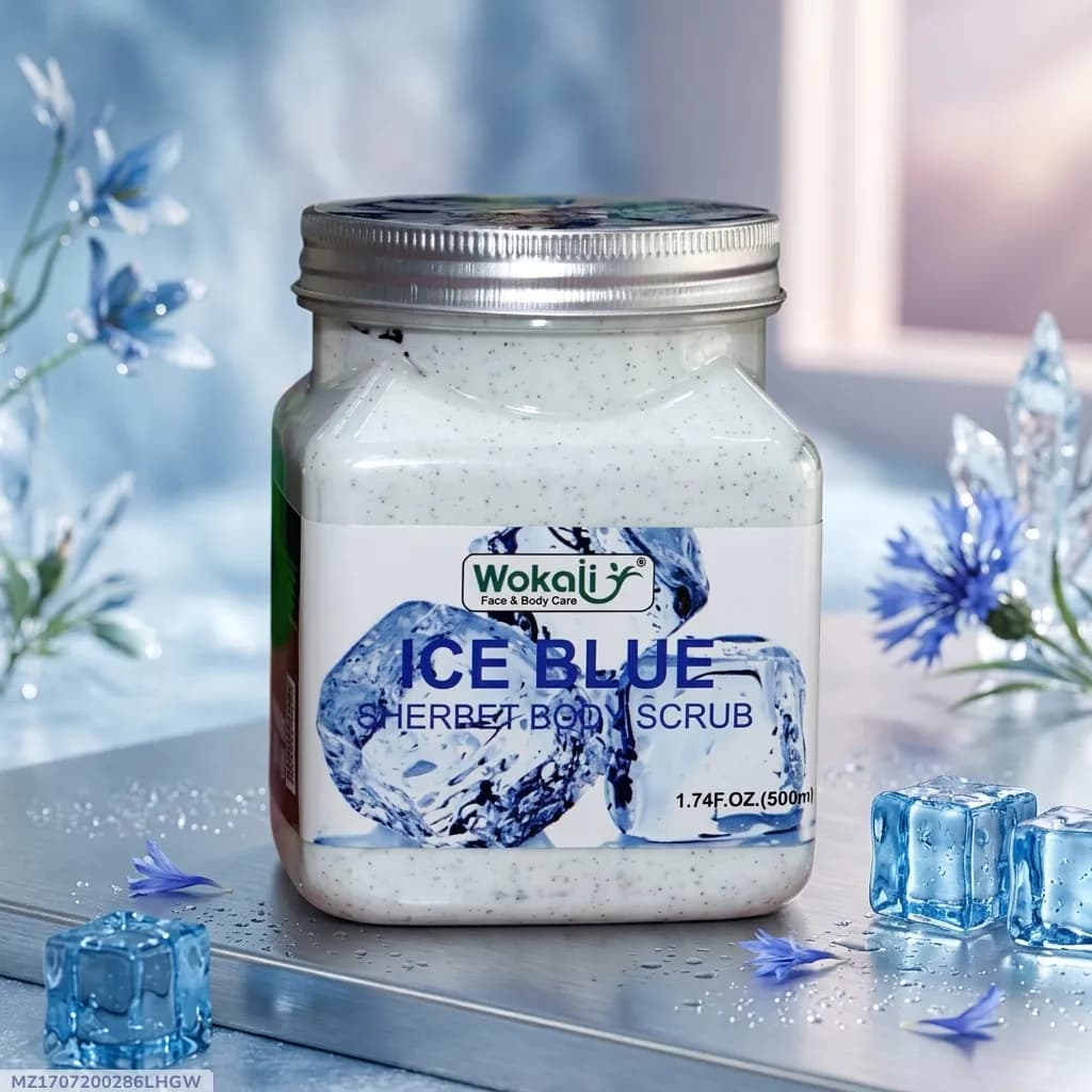 Ice Blue Herberal Facial Scrub Cream Whitening All Skin Types
