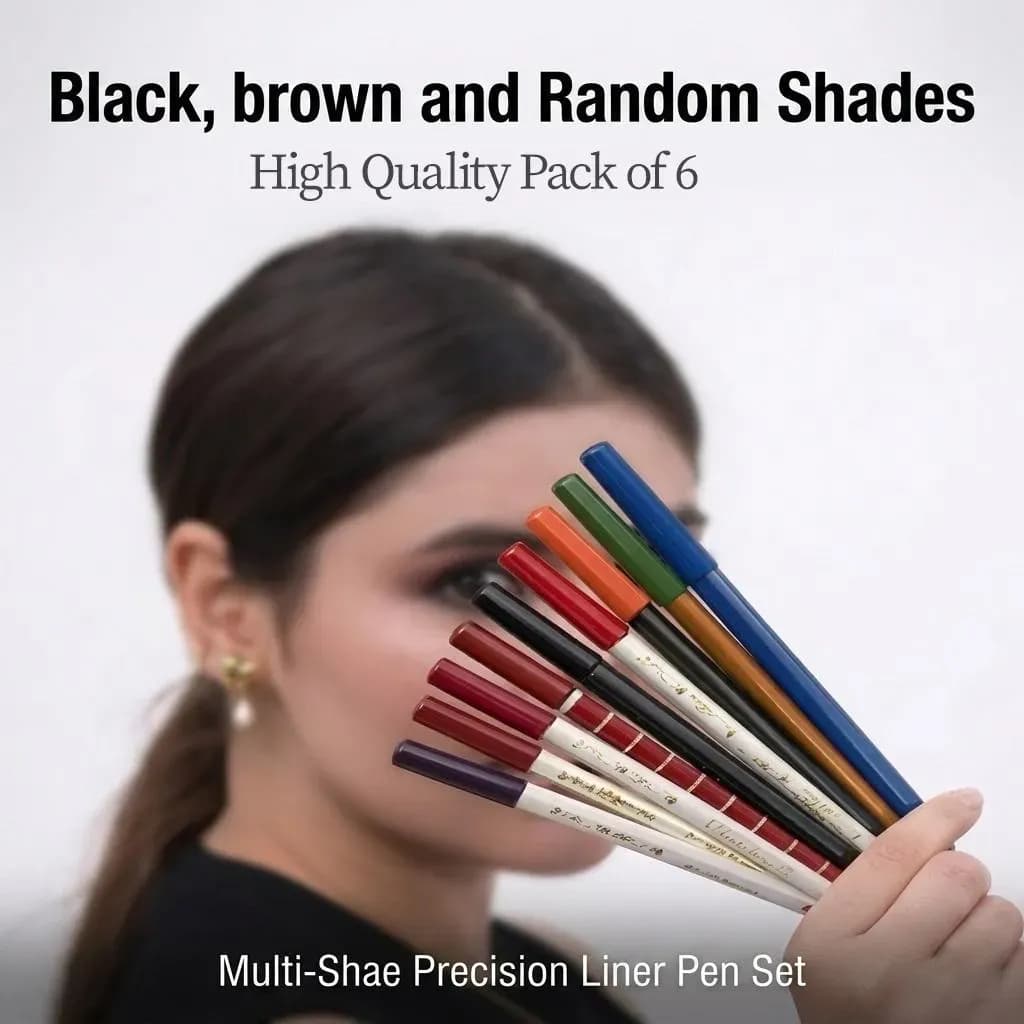 Multi-Shade Precision Liner Pen Set 6 Pcs Matte Lip Pencil