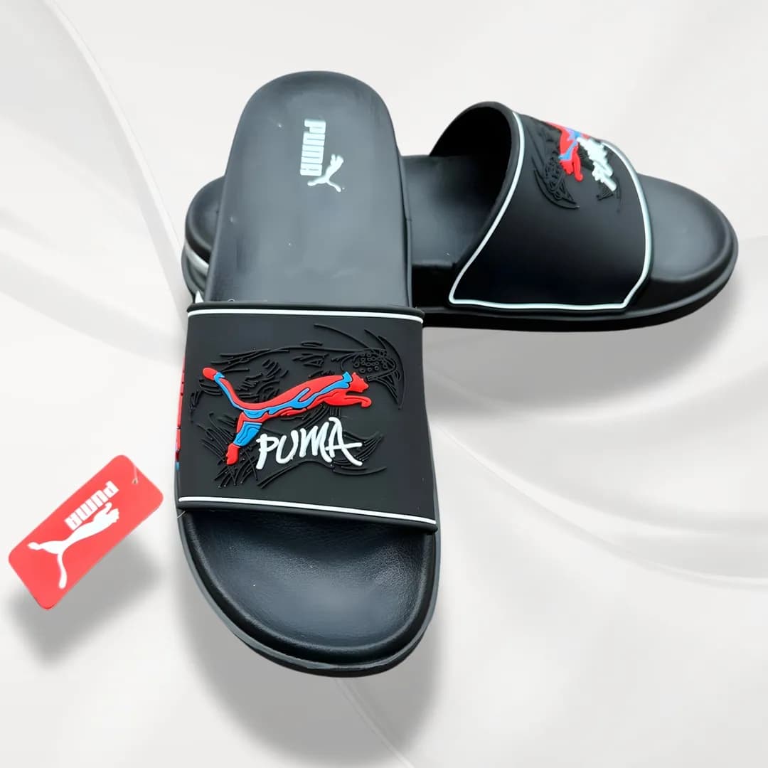 Puma Slide Slippers Black Comfortable Summer Wear