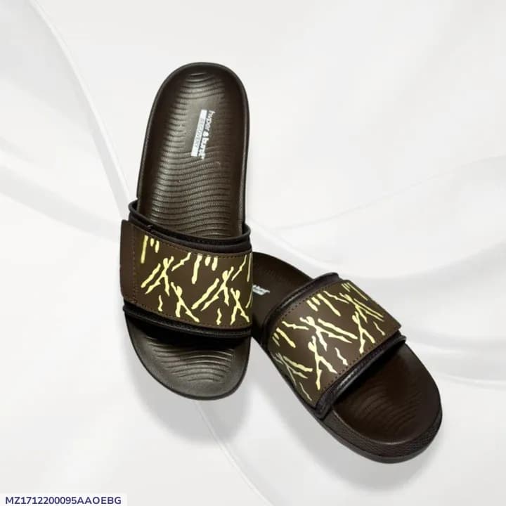 Black Glitter Slide Slippers for Hot Weather