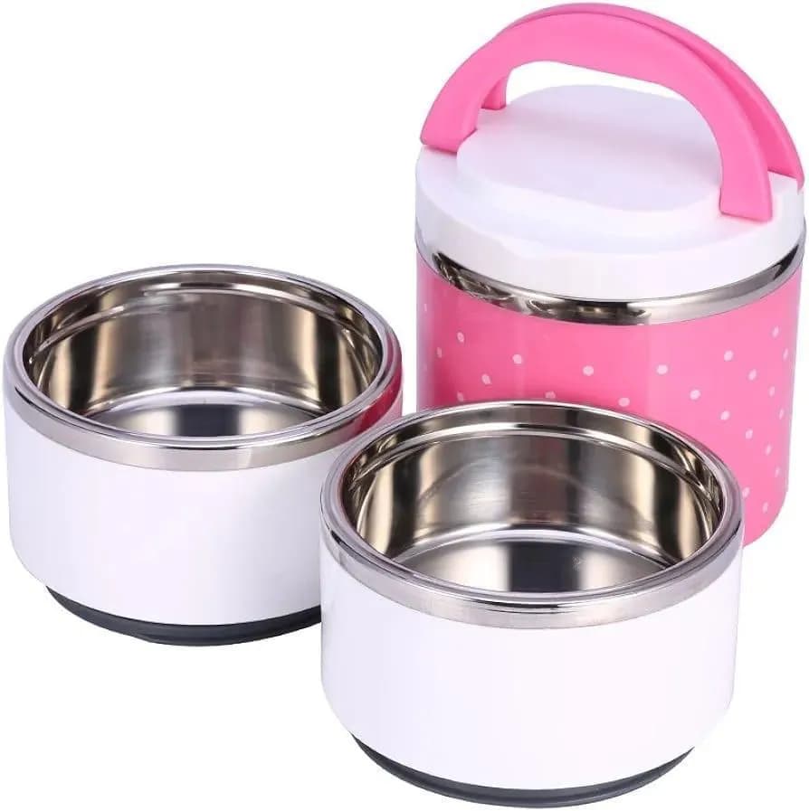 Blue 2-Layer Lunch Box for Students & Office Goers