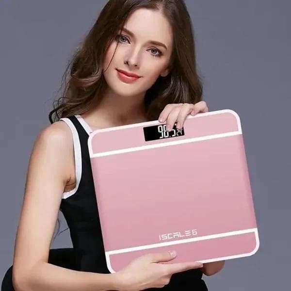 Modern Pink Digital Weight Machine for Home Use