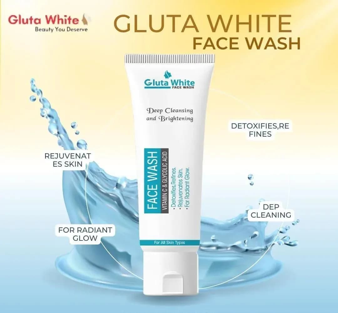Gluta White Face Wash for Radiant Glow All Skin Types