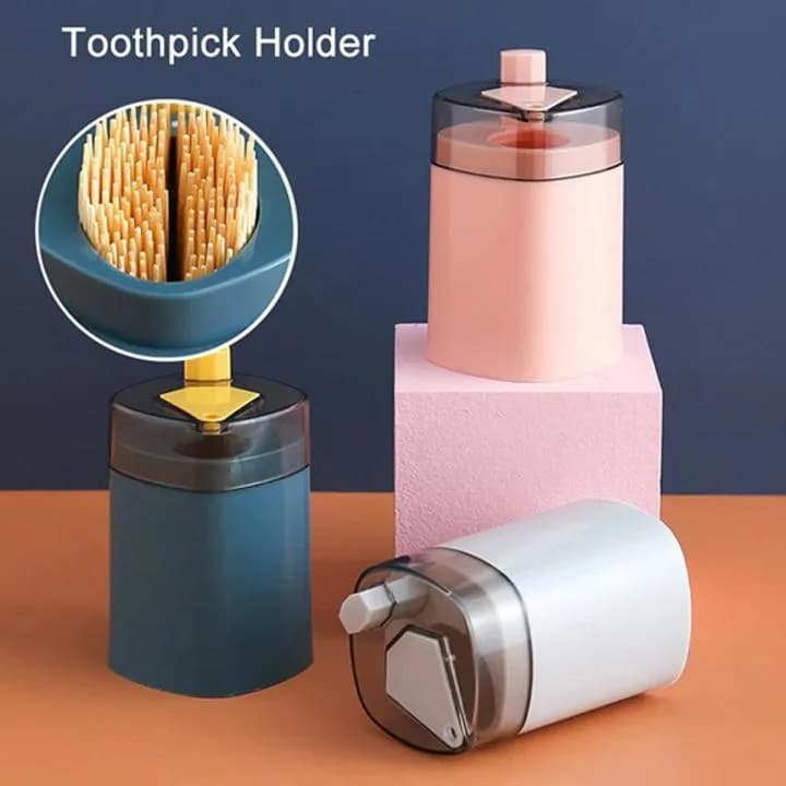 Automatic Toothpick Dispenser Green Plastic Set of 1