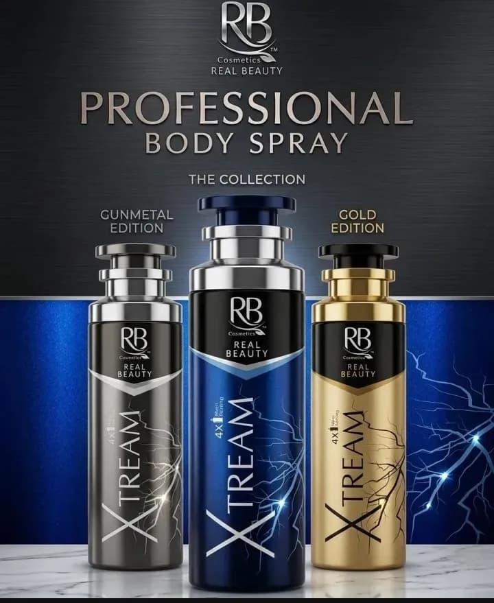 RB Airless Body Spray 50ml Black Red Blue Green