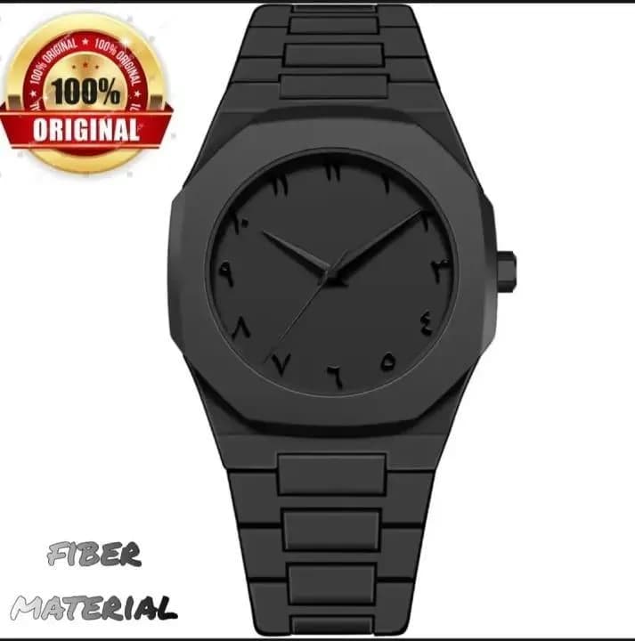 Men's Black Carbon Fiber Analog Watch