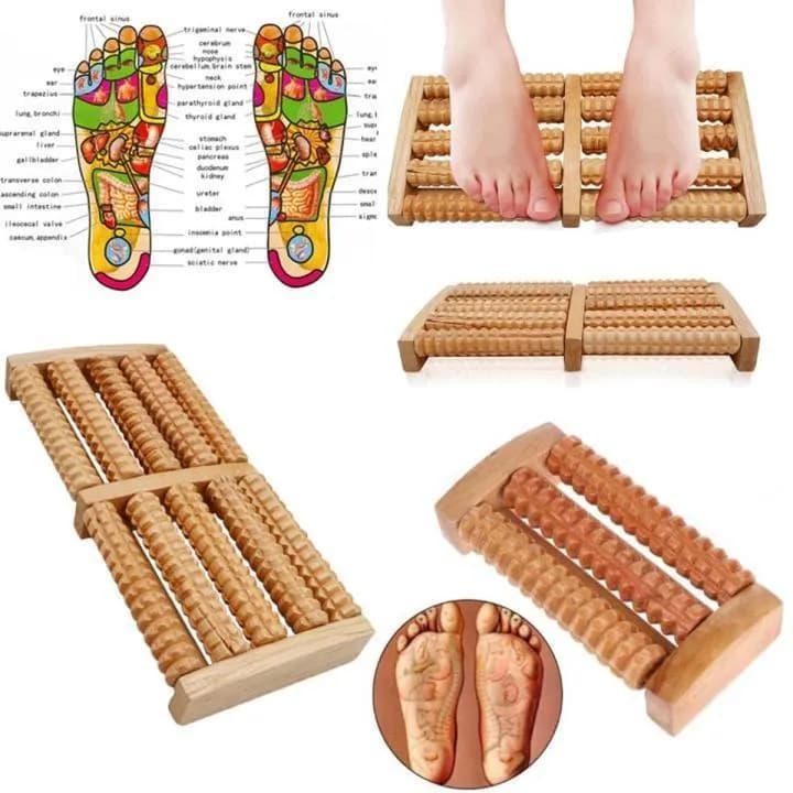 Wooden Foot Massage Roller for Home & Office Relaxation