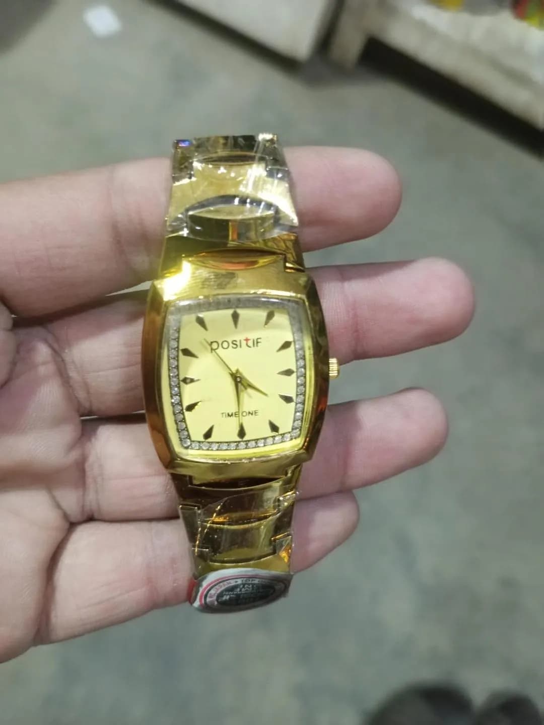 Positif Men's Gold Watch 45mm Square Dial