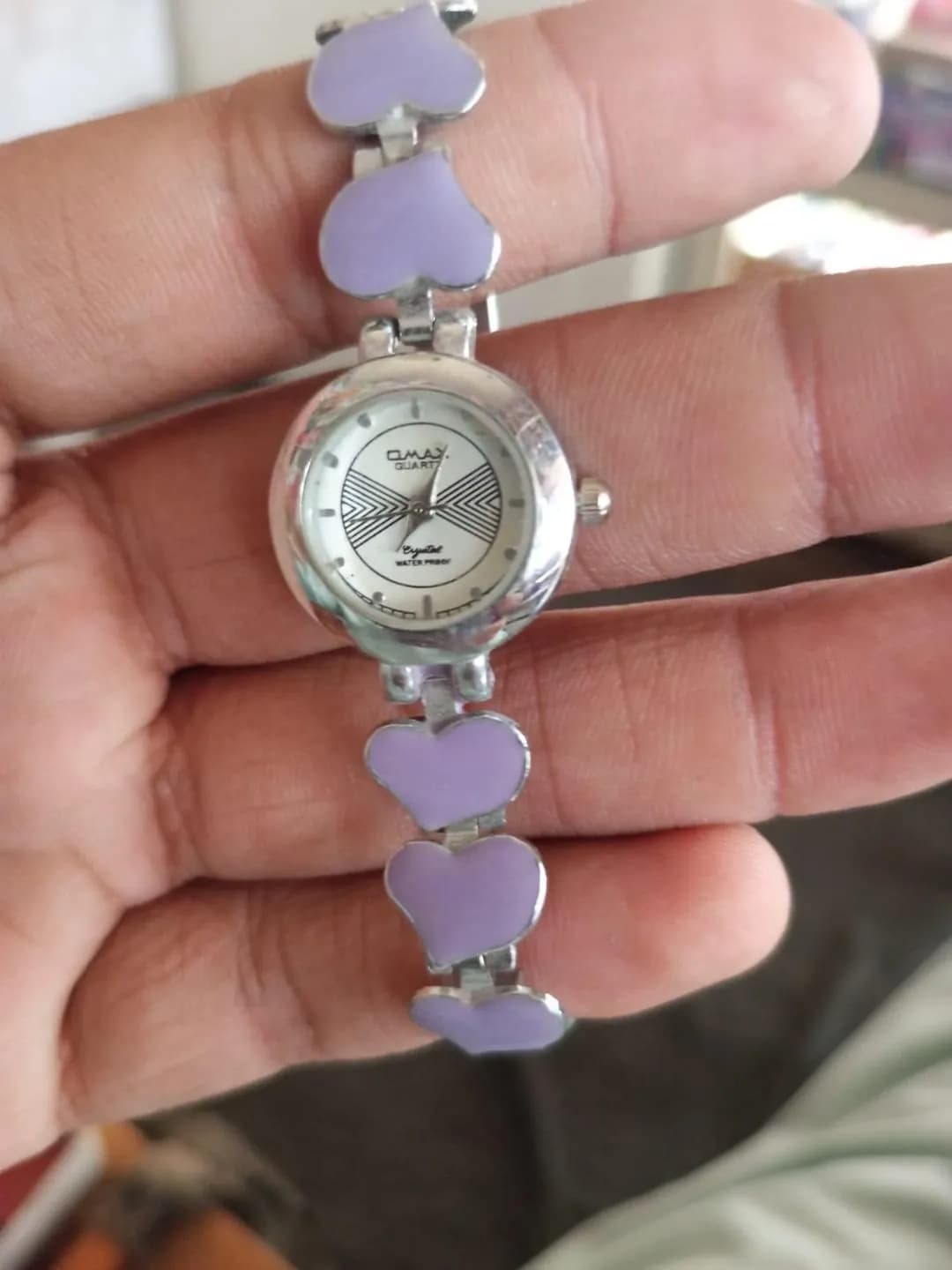 Feminine Lavender Heart Bracelet Watch