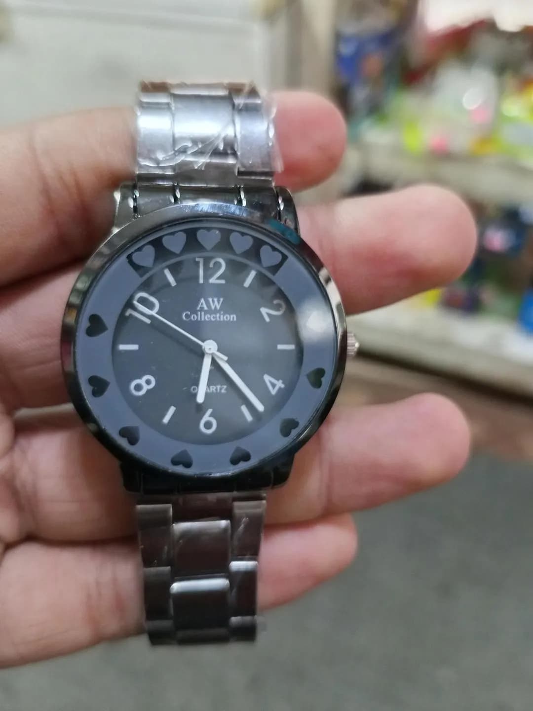 Ladies Watch Black Stainless Steel Analog Dial