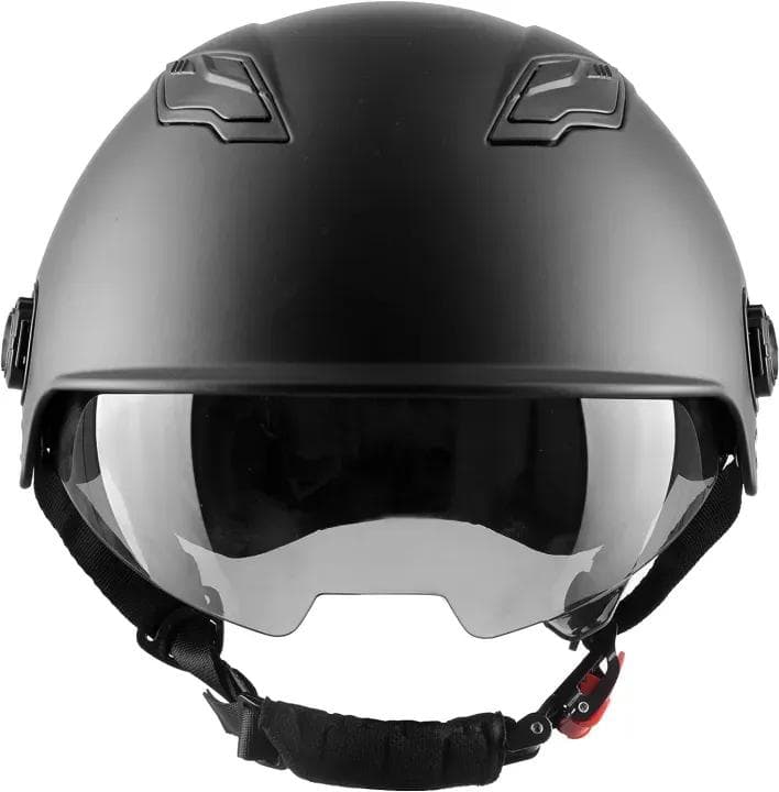 Black ABS Plastic Motorcycle Helmet with Visor