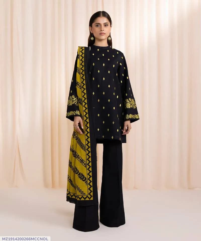 MIX TRENDING DESIGNS 3 Pcs Unstitched Embroidered Suit