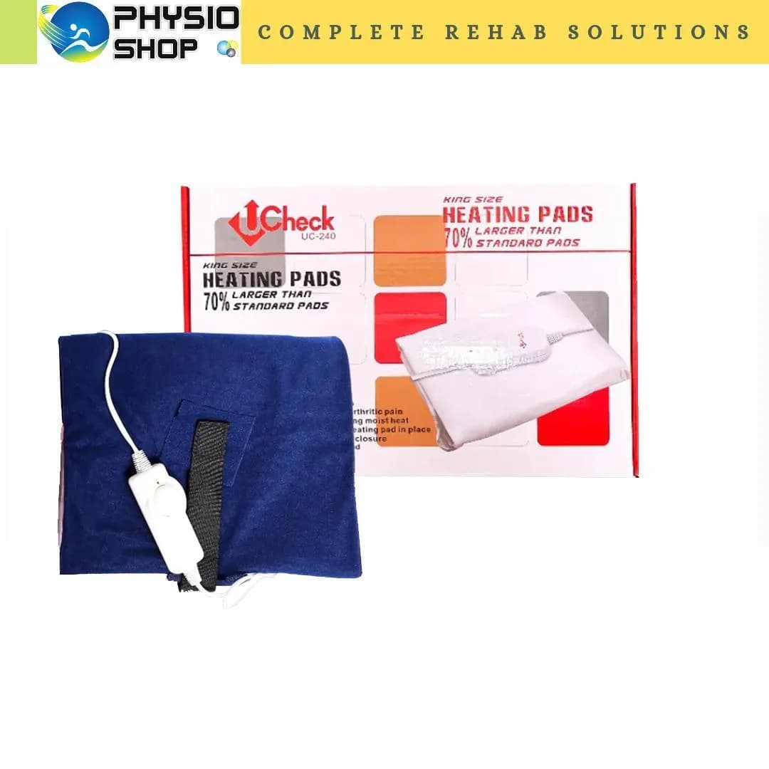 King Size Electric Heating Pad Blue Portable Rechargeable