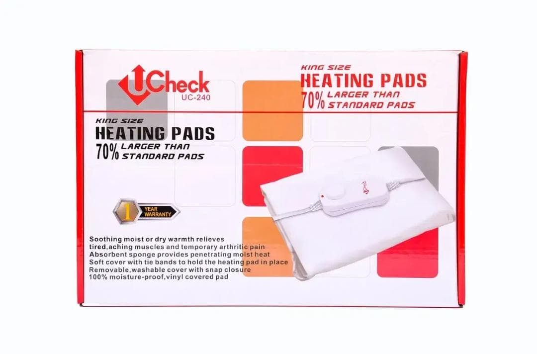 King Size Electric Heating Pad Blue Portable Rechargeable