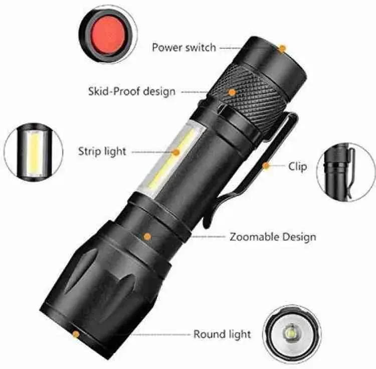 LED Torch Light with Zoom & Type-C Charging