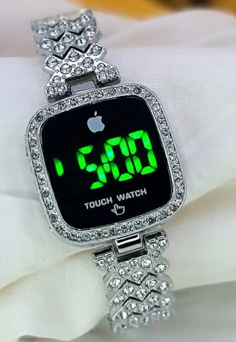 Women's Gold Crystal Touch Watch 10:09