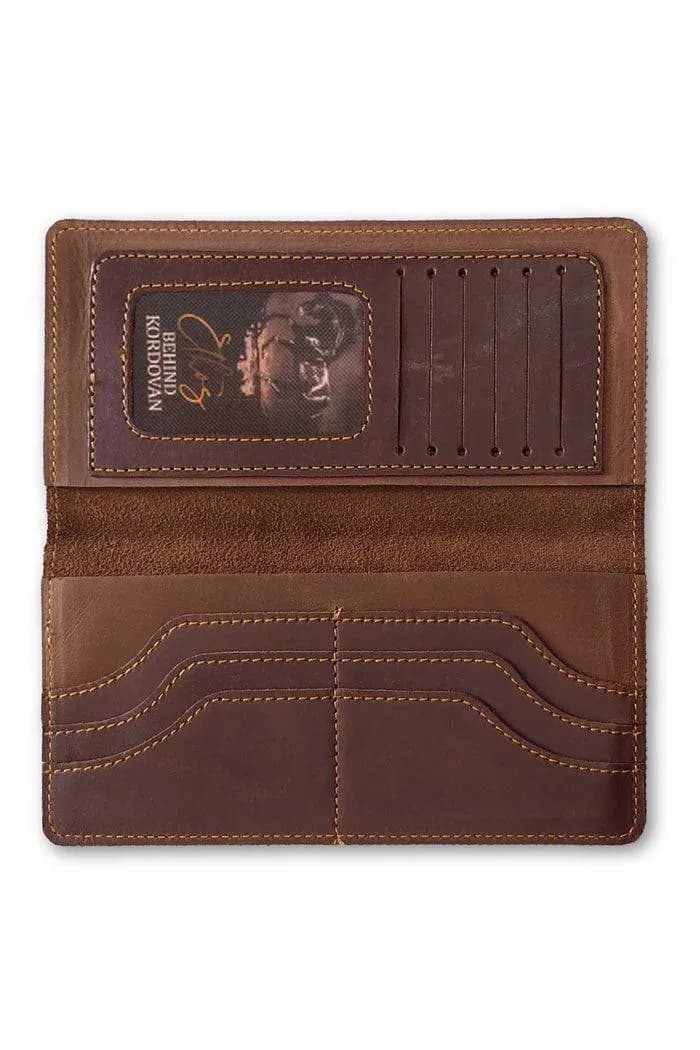 Men's Brown Leather Tri-Fold Wallet