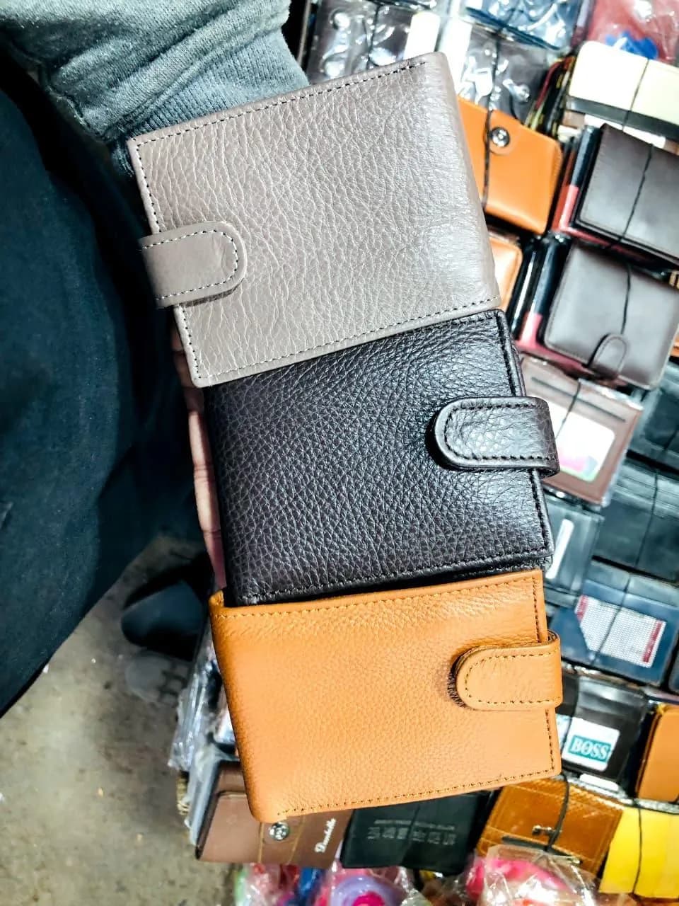 Boy's Leather Wallet Brown 1-15Yrs Plain
