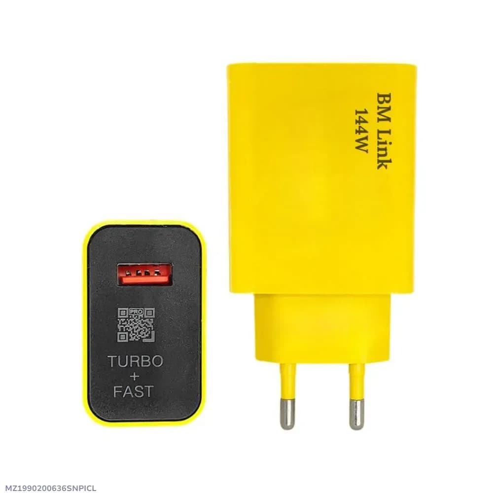 Mini Power Adapter Type C Turbo Fast Yellow