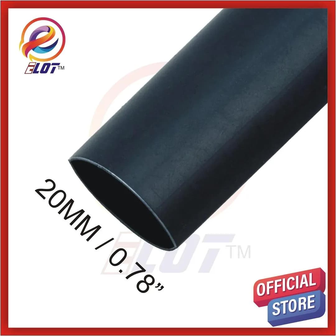 Heat Shrink Tube 20MM Black ABS Waterproof
