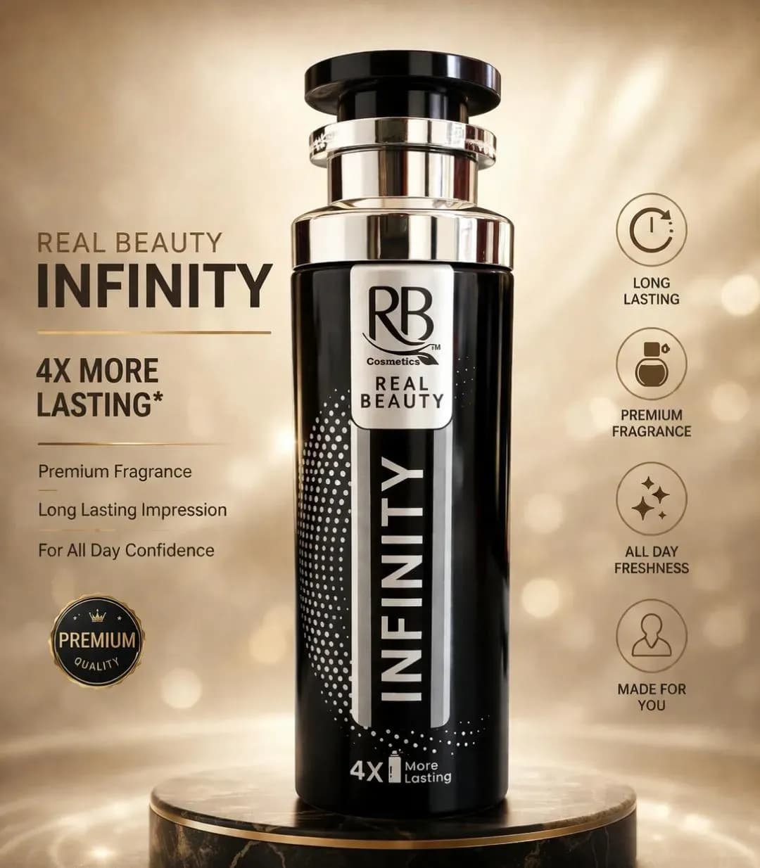 Real Beauty Infinity 4x More Lasting Body Spray
