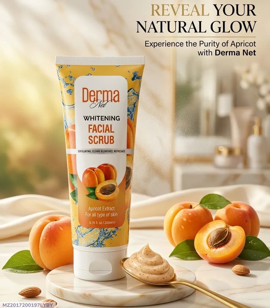 Derma Net Whitening Facial Scrub 50ml Peach