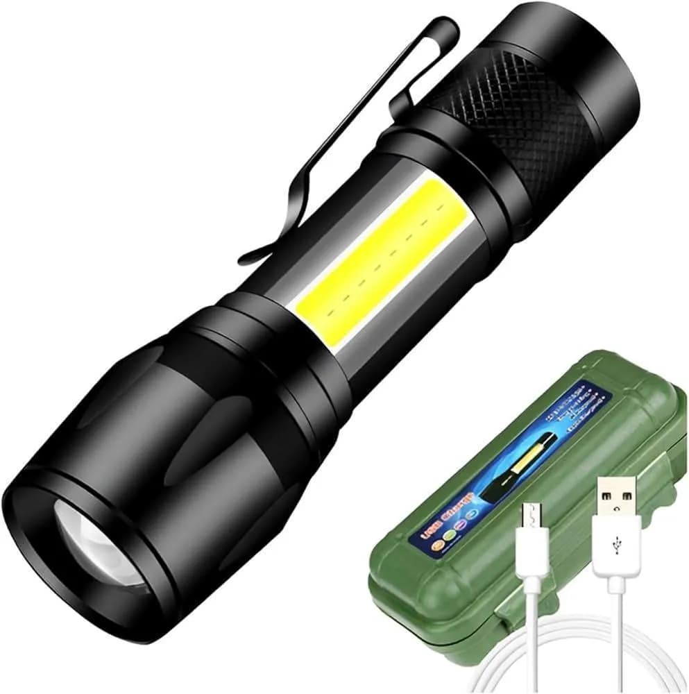 Rechargeable Flashlight with Type-C Port ABS Plastic