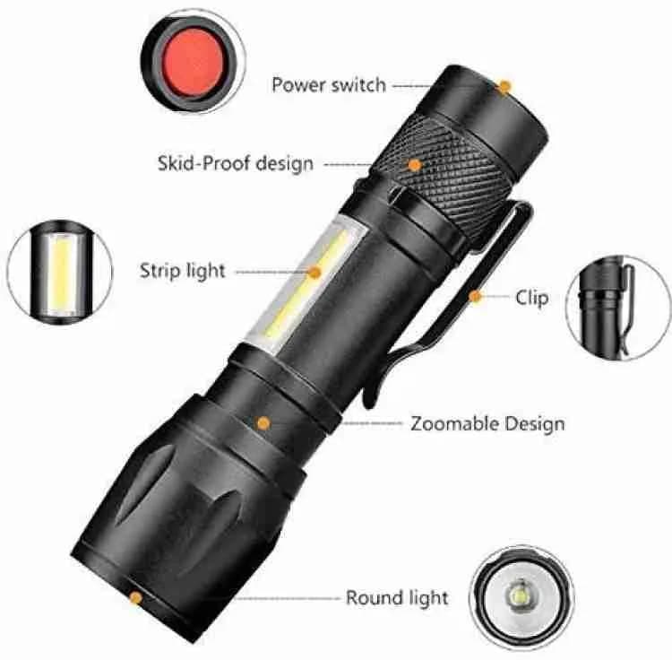 Rechargeable Flashlight with Type-C Port ABS Plastic