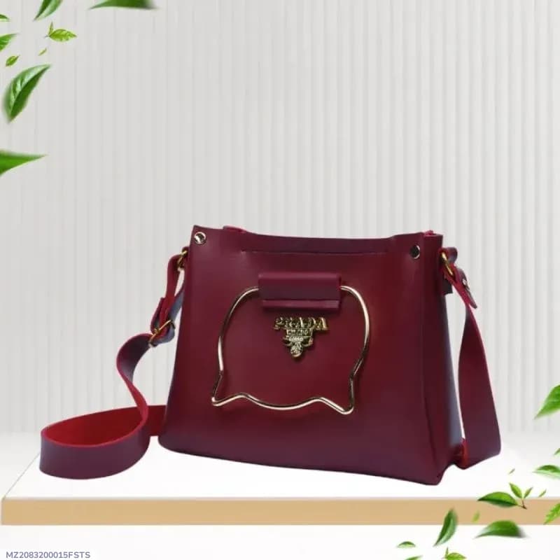 Women's PU Leather Plain Shoulder Bag