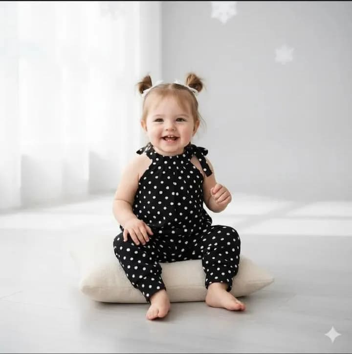 Toddler Black Polka Dot Western Suit Set