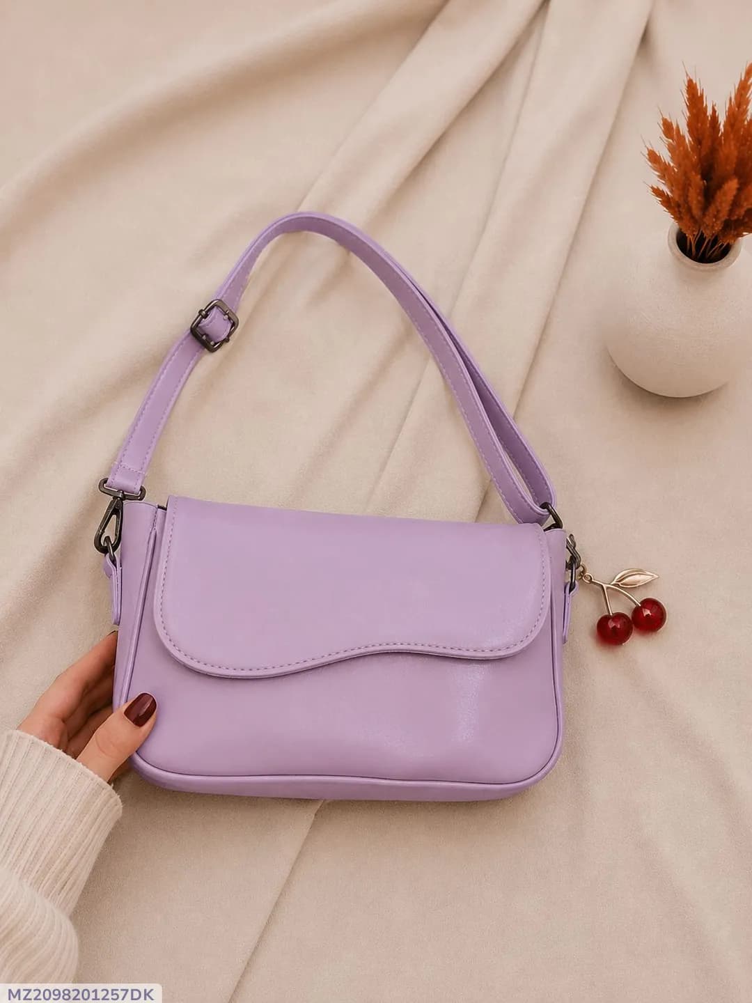 Girl's PU Leather Plain Shoulder Bag