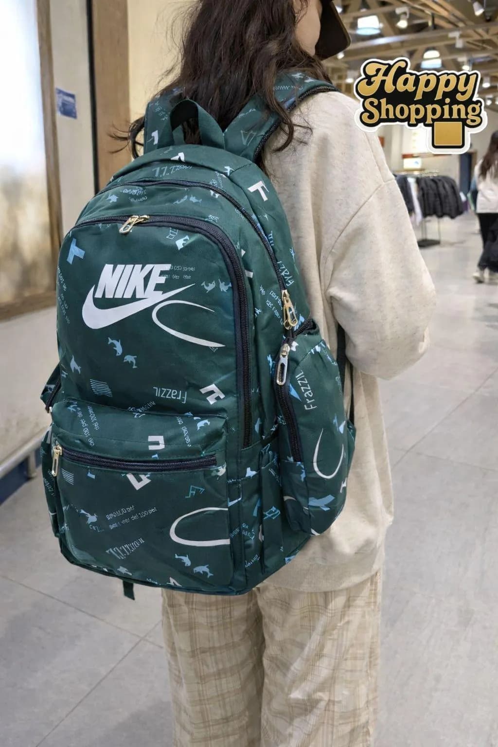 Nike Printed Backpack for Students & Professionals Lightweight Parachute Material