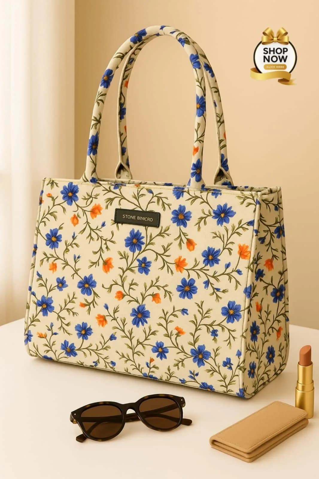 Stylish Floral Shoulder Bag 7 Colors Hand Carry