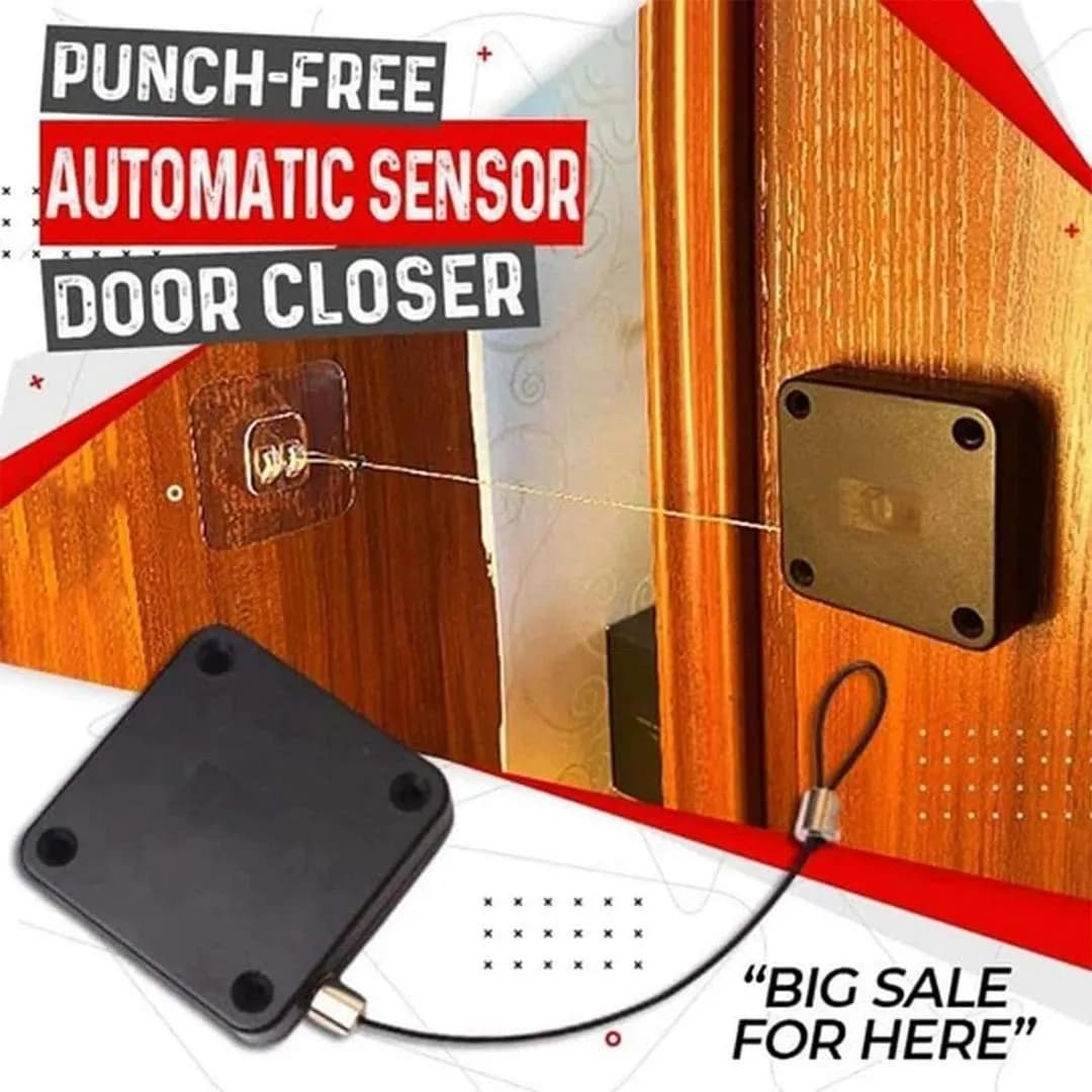 Auto Door Closer with 800g Pull Force Black