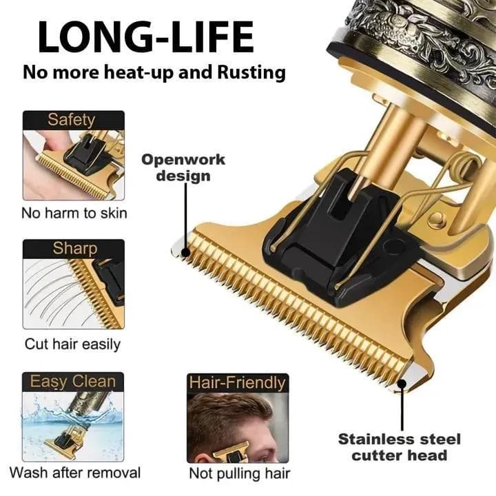 Vintage T9 Hair Clipper with T-Blade & Leather Strap