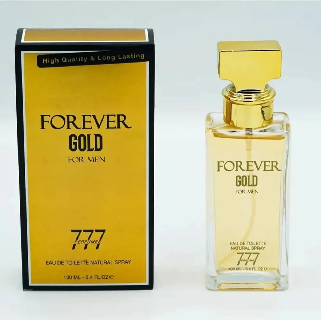 Forever Gold For Men 777 Perfume 100ml Golden