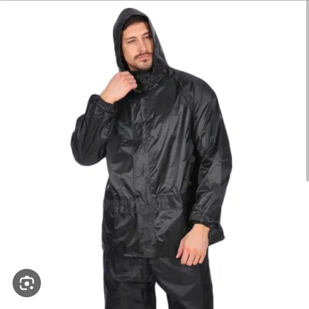 Waterproof Black Rain Suit with Shoe Covers
