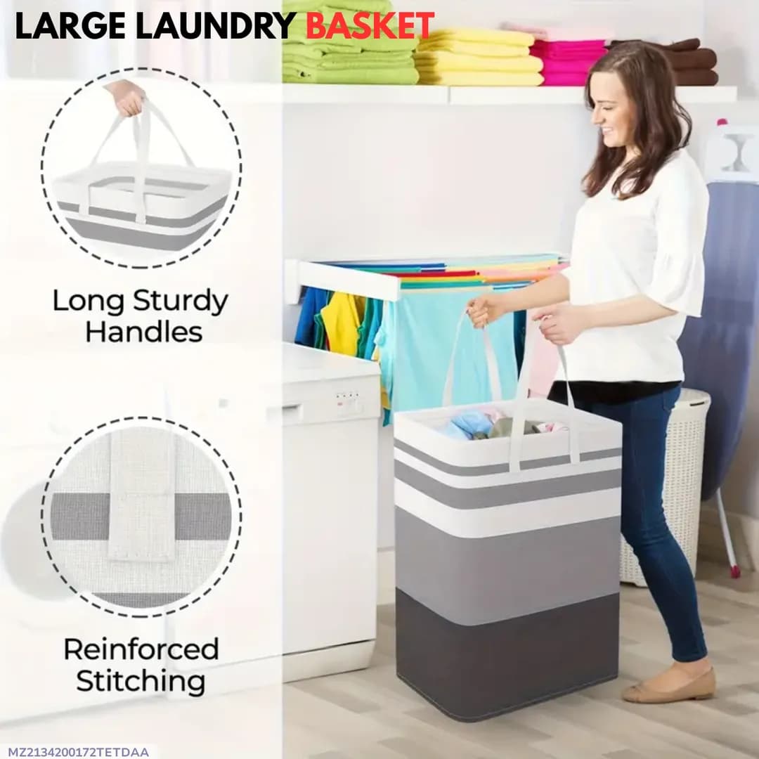 Large Capacity Laundry Basket with Reinforced Handles
