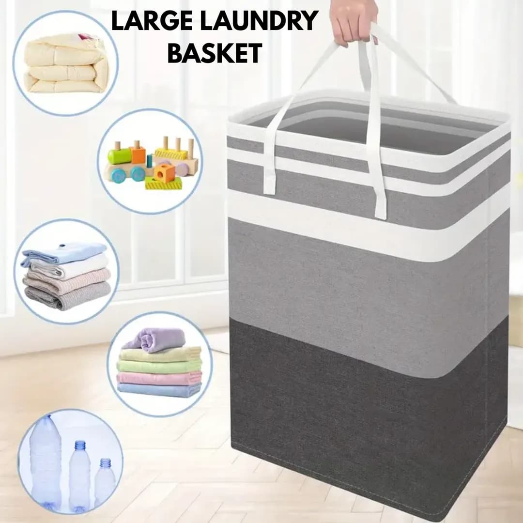 Large Capacity Laundry Basket with Reinforced Handles