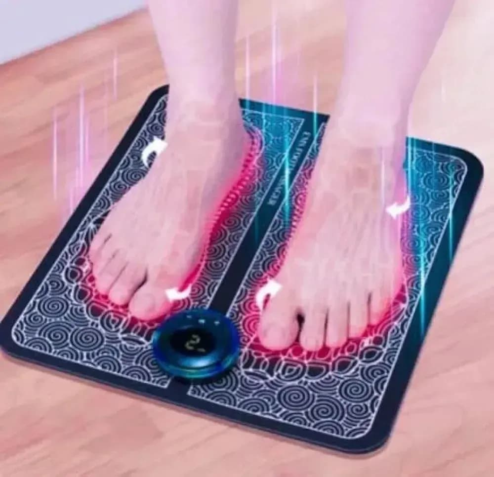 Foot Massager Mat Black PU Leather Pack of 1