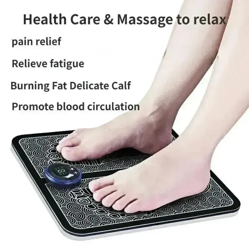 Foot Massager Mat Black PU Leather Pack of 1