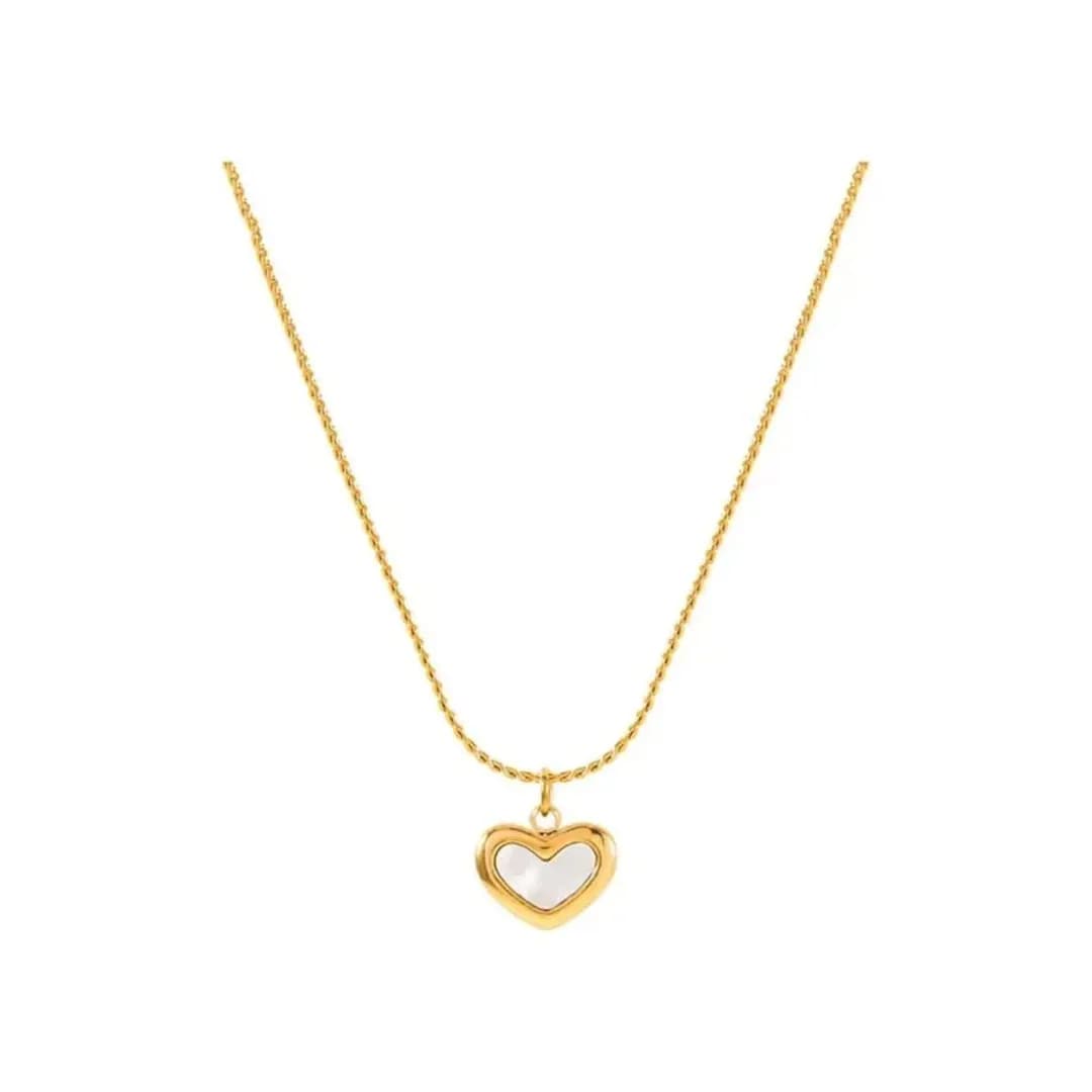 Gold Plated Heart Pendant Necklace for Women