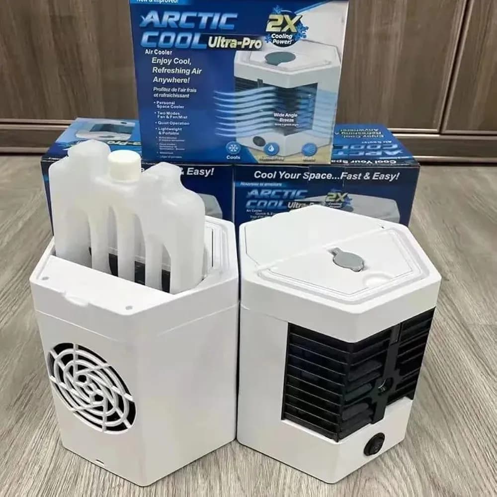 Portable Mini Air Cooler White 2X Ultra Cool ABS Plastic